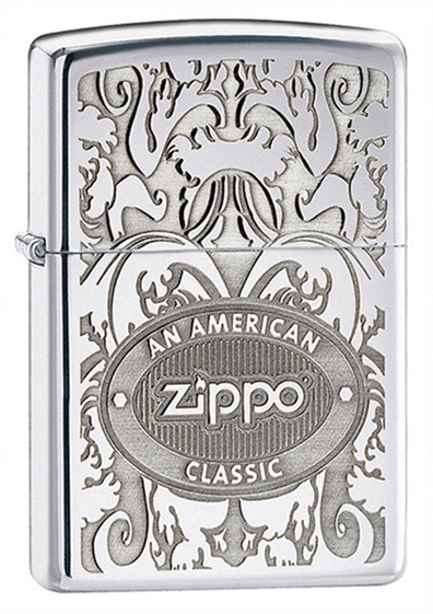 ��������� ZIPPO Crown Stamp� � ��������� High Polish Chrome, ������/�����, �����������, 36x12x56 ��